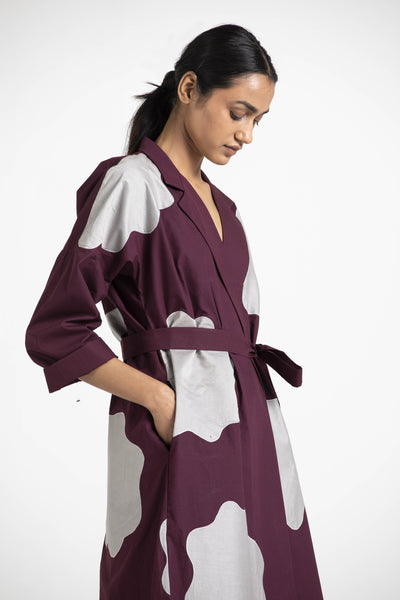 Applique Jacket Wine Co-ord (Set of 2) Fashion THREE