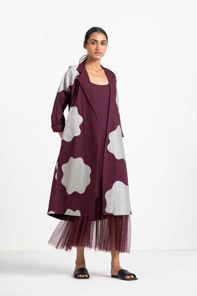 Applique Jacket Wine Co-ord (Set of 2) Fashion THREE