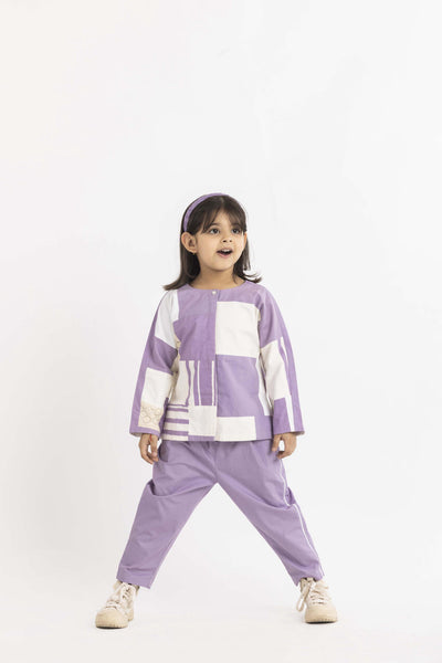 Applique Shirt Co-ord Lavender Kids THREE Kids 