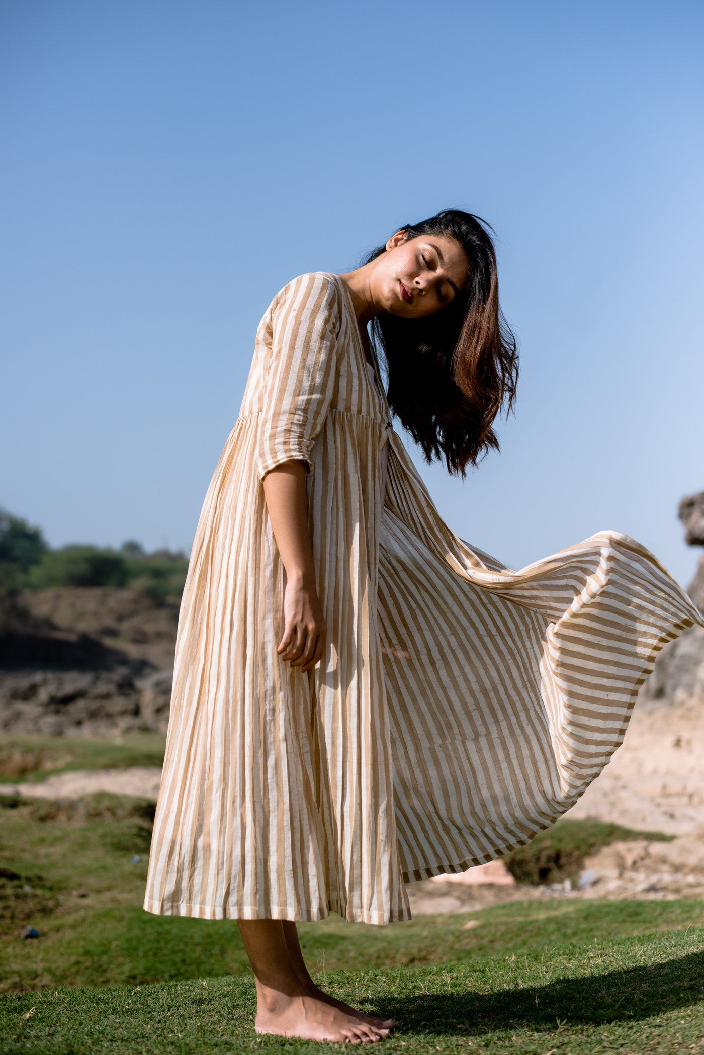 APRICOT STRIPED JACKET SET Fashion Alterego 