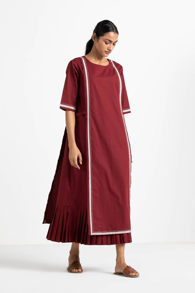 Apron Dress Crimson Red Fashion THREE