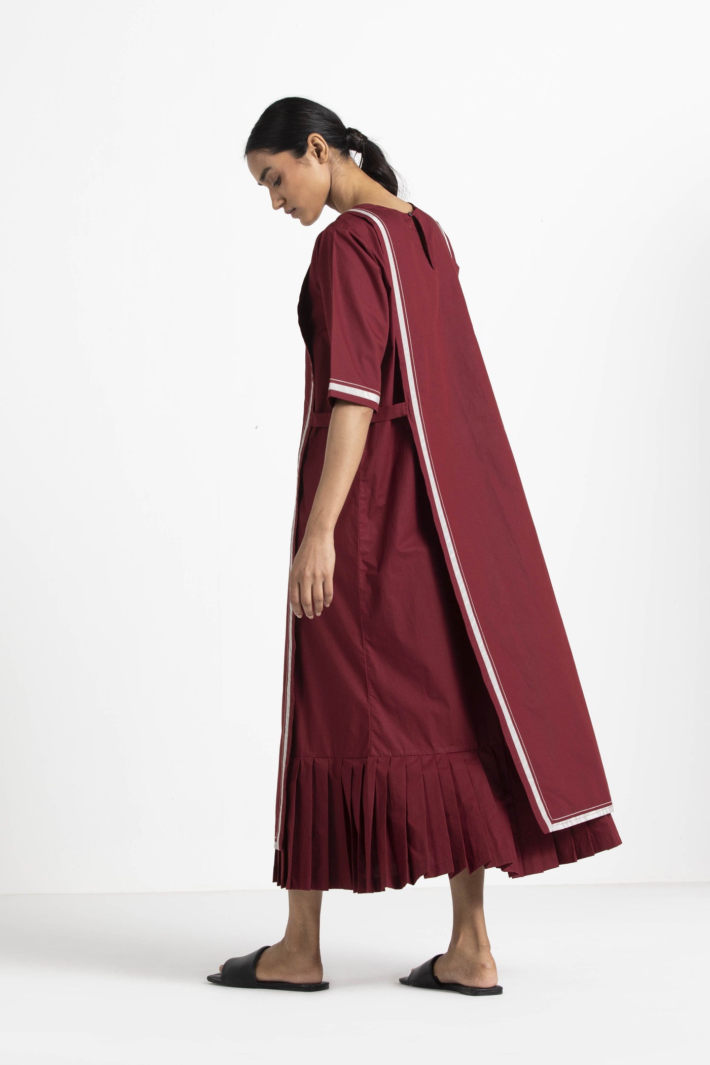 Apron Dress Crimson Red Fashion THREE
