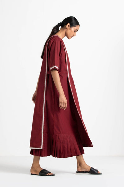 Apron Dress Crimson Red Fashion THREE