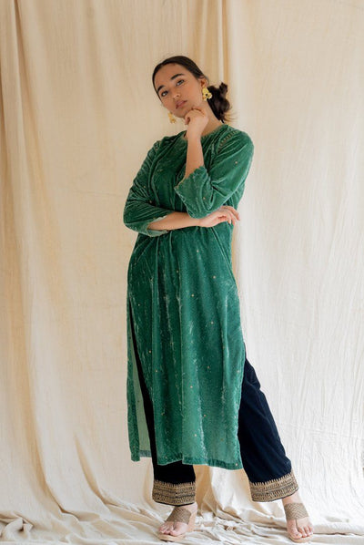 Aqua Green Imaam Kurta Fashion Nirjara