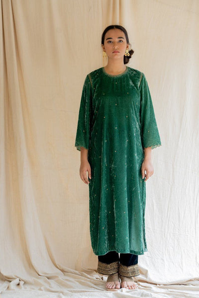 Aqua Green Imaam Kurta Fashion Nirjara