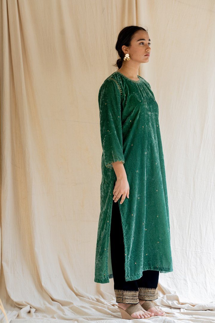 Aqua Green Imaam Kurta Fashion Nirjara