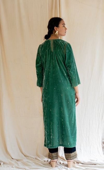 Aqua Green Imaam Kurta Fashion Nirjara