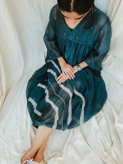 Arazi Dress Indigo Fashion Nirjara