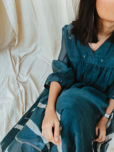 Arazi Dress Indigo Fashion Nirjara