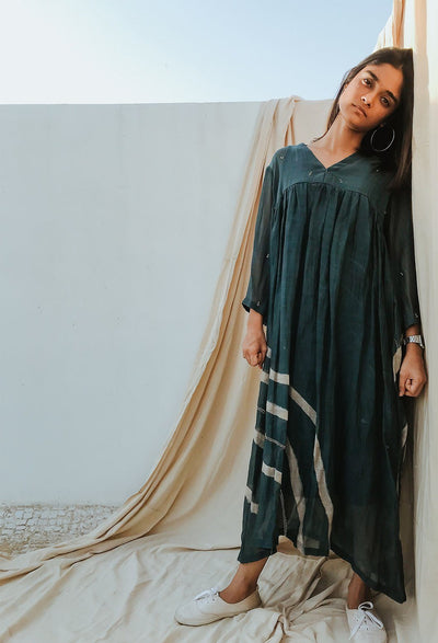 Arazi Dress Indigo Fashion Nirjara