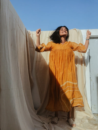 Arazi Dress Mustard Fashion Nirjara