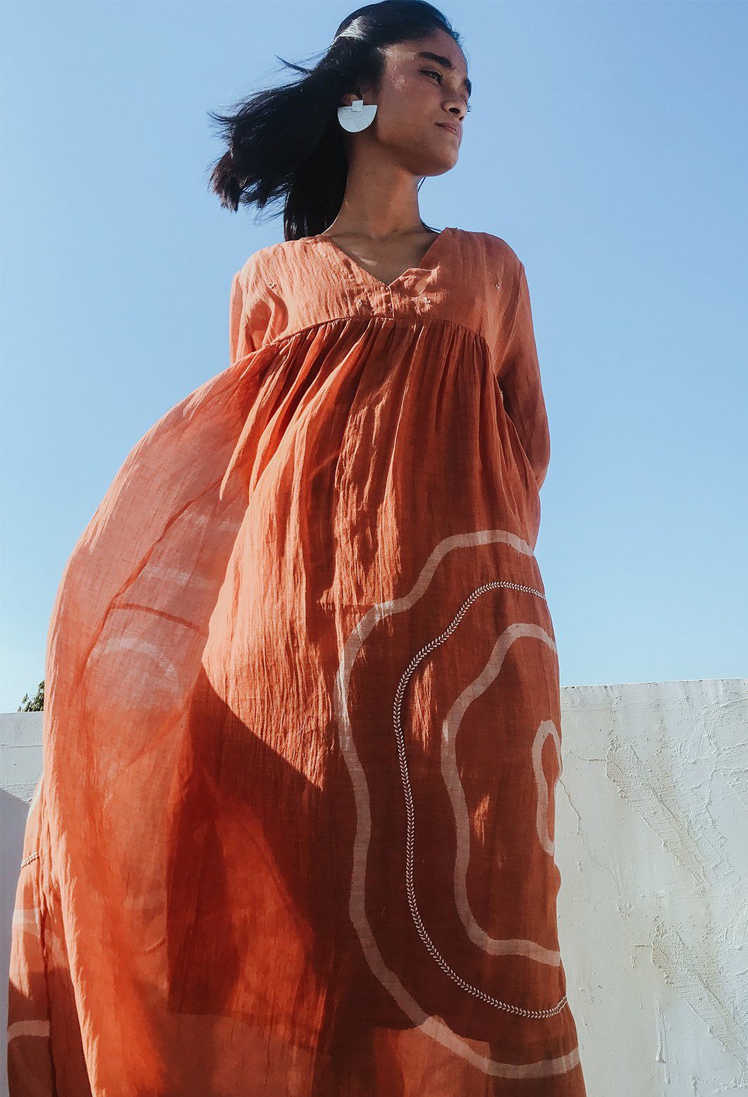 Arazi Dress Rust Fashion Nirjara