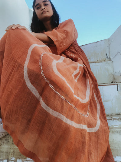 Arazi Dress Rust Fashion Nirjara