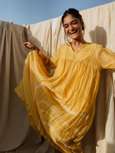 Arazi Dress Sunny Yellow Fashion Nirjara