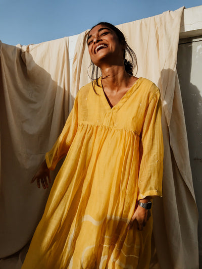 Arazi Dress Sunny Yellow Fashion Nirjara
