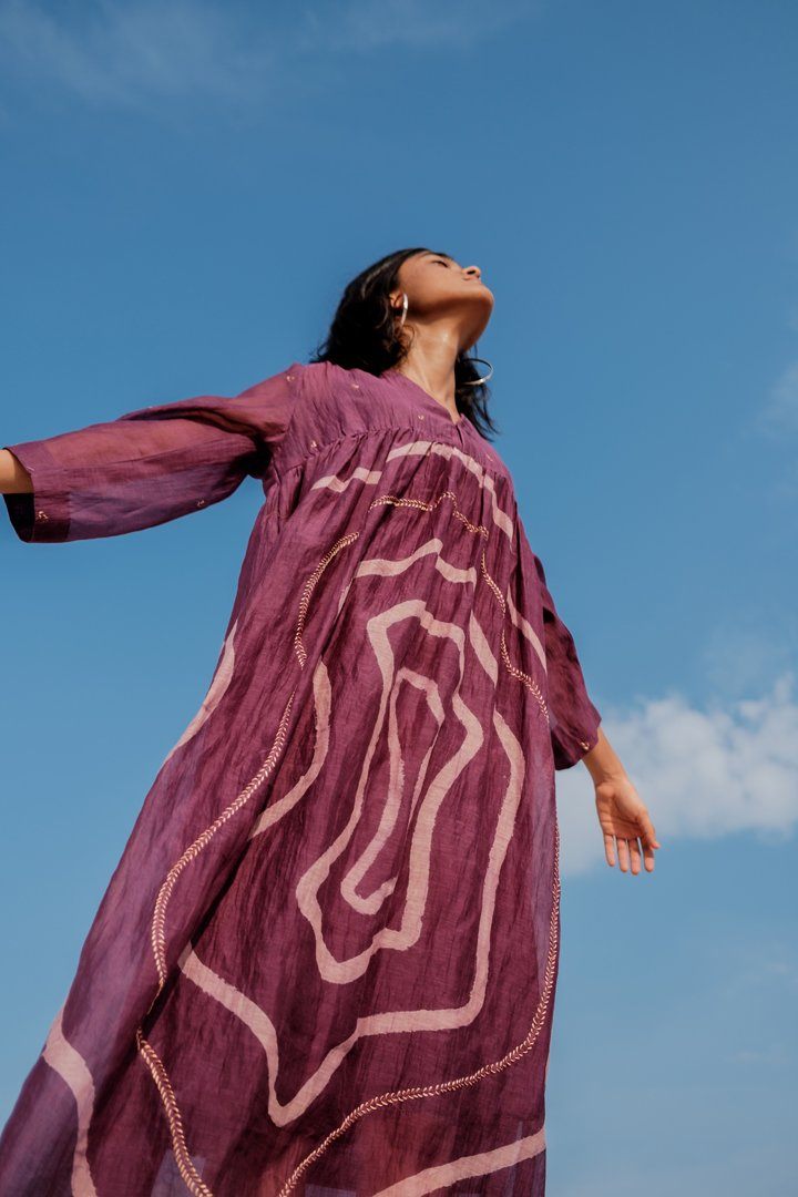 Aubergine Arazi Dress Fashion Nirjara