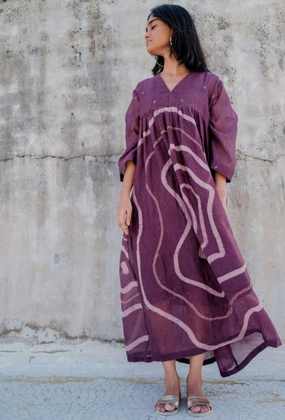 Aubergine Arazi Dress Fashion Nirjara