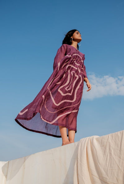 Aubergine Arazi Dress Fashion Nirjara