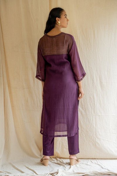 Aubergine Baad Kurta Set Fashion Nirjara