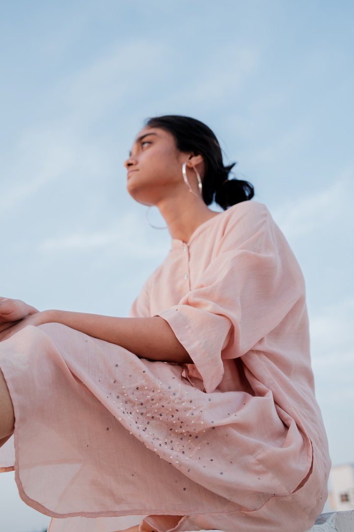 Baby Pink Hayal Dress Fashion Nirjara