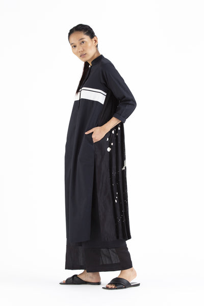 Back Pleat Jacket- Black Fashion THREE