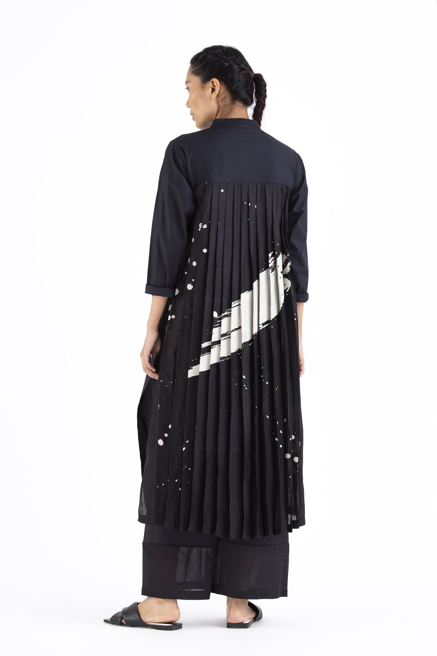 Back Pleat Jacket- Black Fashion THREE