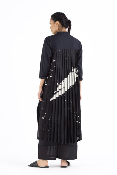 Back Pleat Jacket- Black Fashion THREE