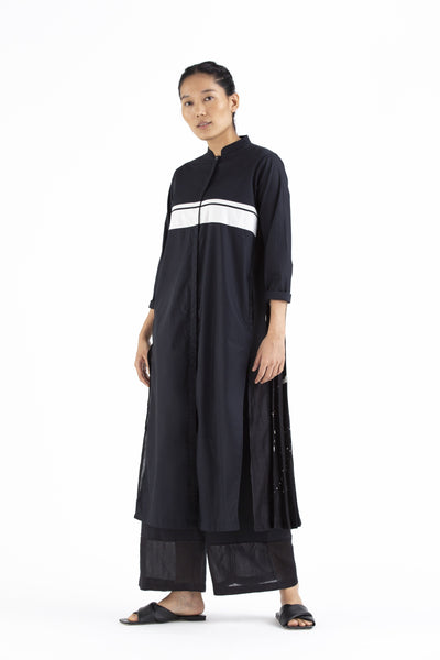 Back Pleat Jacket- Black Fashion THREE
