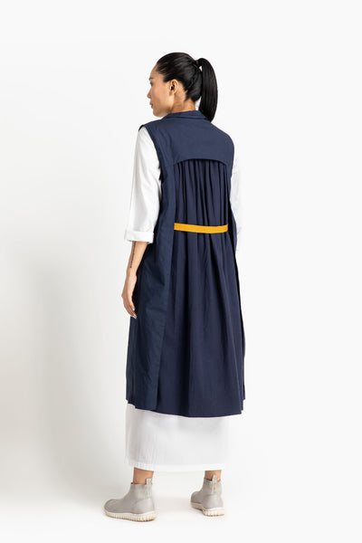 Back U Gather Jacket Navy Fashion THREE