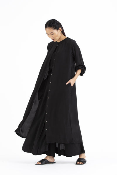 Back Yoke Jacket- Black Fashion THREE