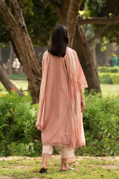 Basanti Biscuit colour Kurta Set Fashion Priti Prashant 
