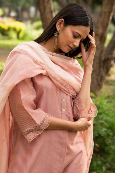 Basanti Biscuit colour Kurta Set Fashion Priti Prashant 