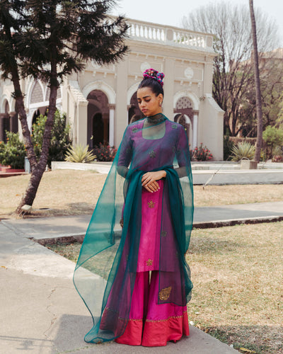 Begum Silk Kurta Set With Dupatta Fashion JodiLife