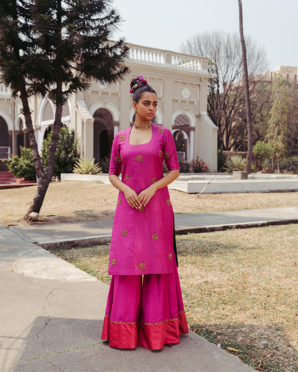Begum Silk Kurta Set With Dupatta Fashion JodiLife XXS Kurta Set