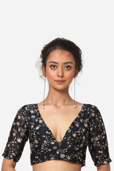 Black Ditsy Blouse Fashion Yam