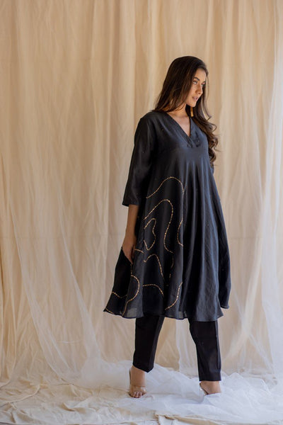 Black Maheem Kurta Set Fashion Nirjara