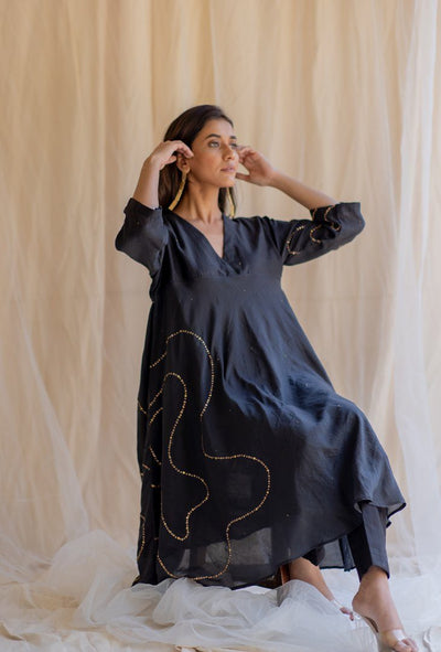 Black Maheem Kurta Set Fashion Nirjara