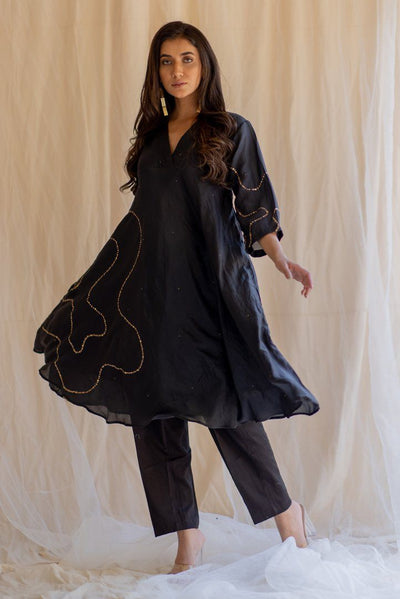 Black Maheem Kurta Set Fashion Nirjara