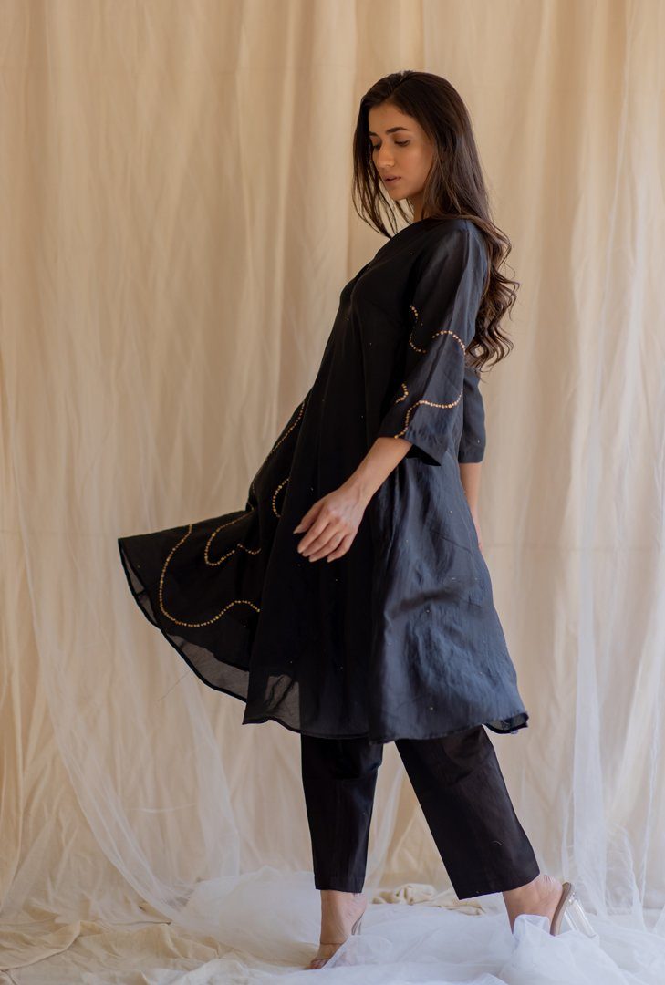Black Maheem Kurta Set Fashion Nirjara