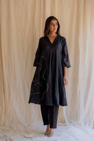 Black Maheem Kurta Set Fashion Nirjara