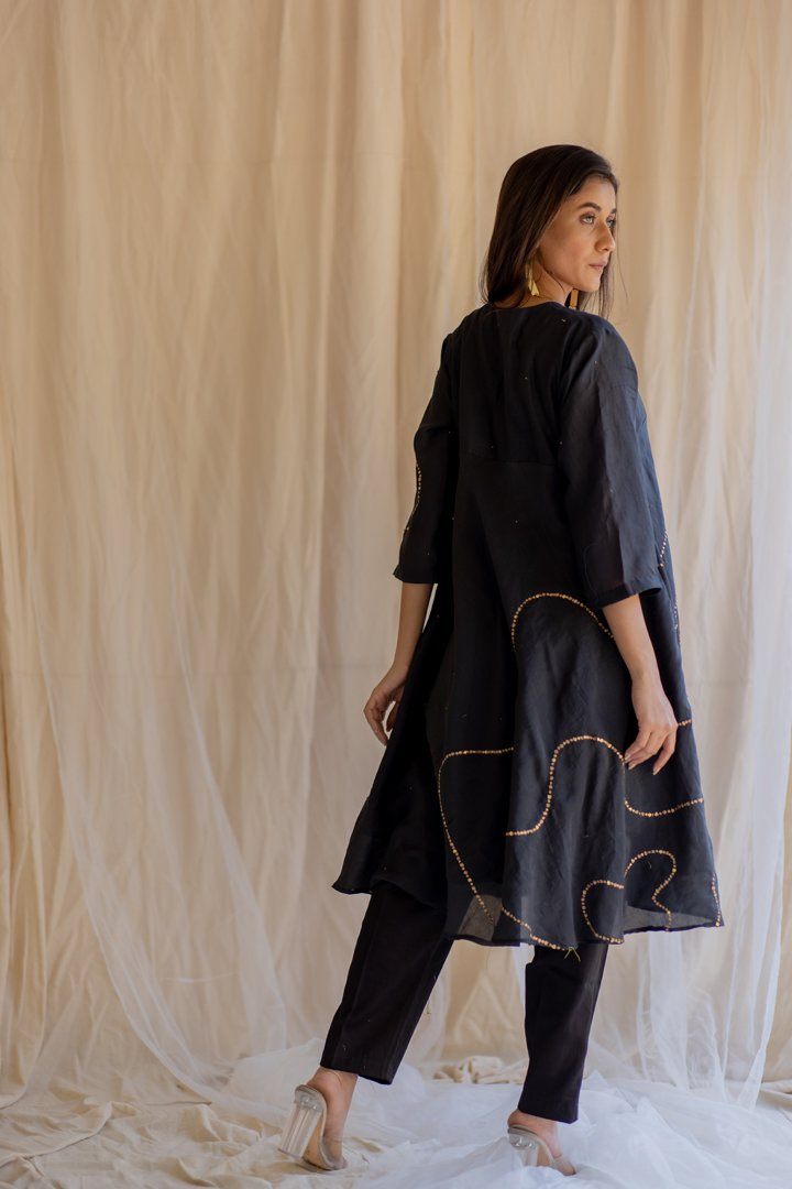 Black Maheem Kurta Set Fashion Nirjara