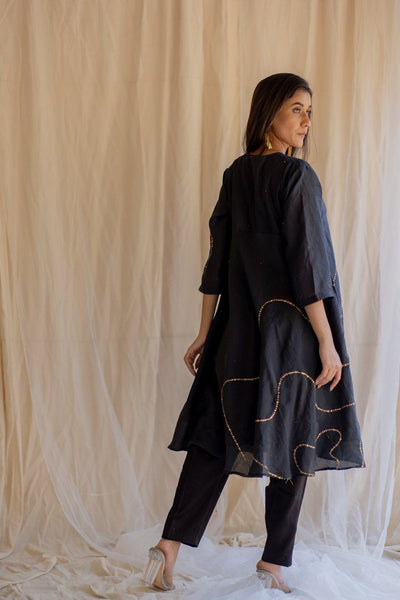 Black Maheem Kurta Set Fashion Nirjara