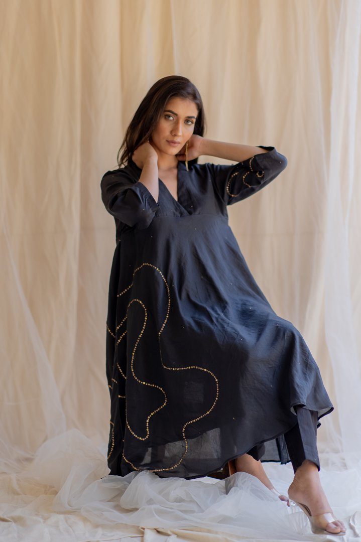 Black Maheem Kurta Set Fashion Nirjara