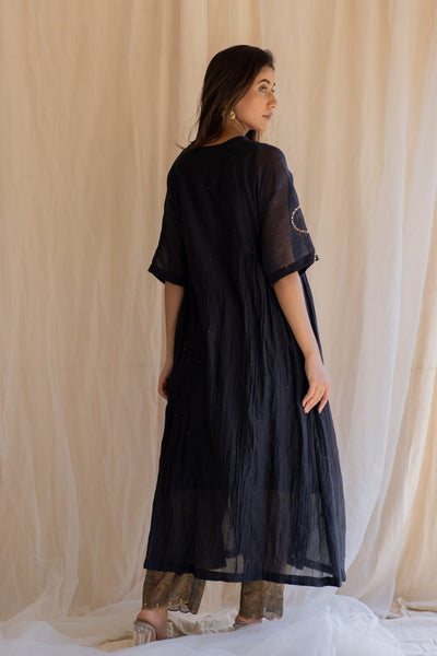 Black Shabnam Kurta and Izaar Set Fashion Nirjara