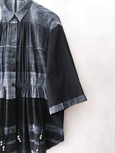 Black Shibori top Fashion The Pot Plant