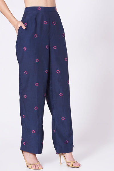 BLUE BANDHANI BLAZER CO-ORD Fashion The Pot Plant