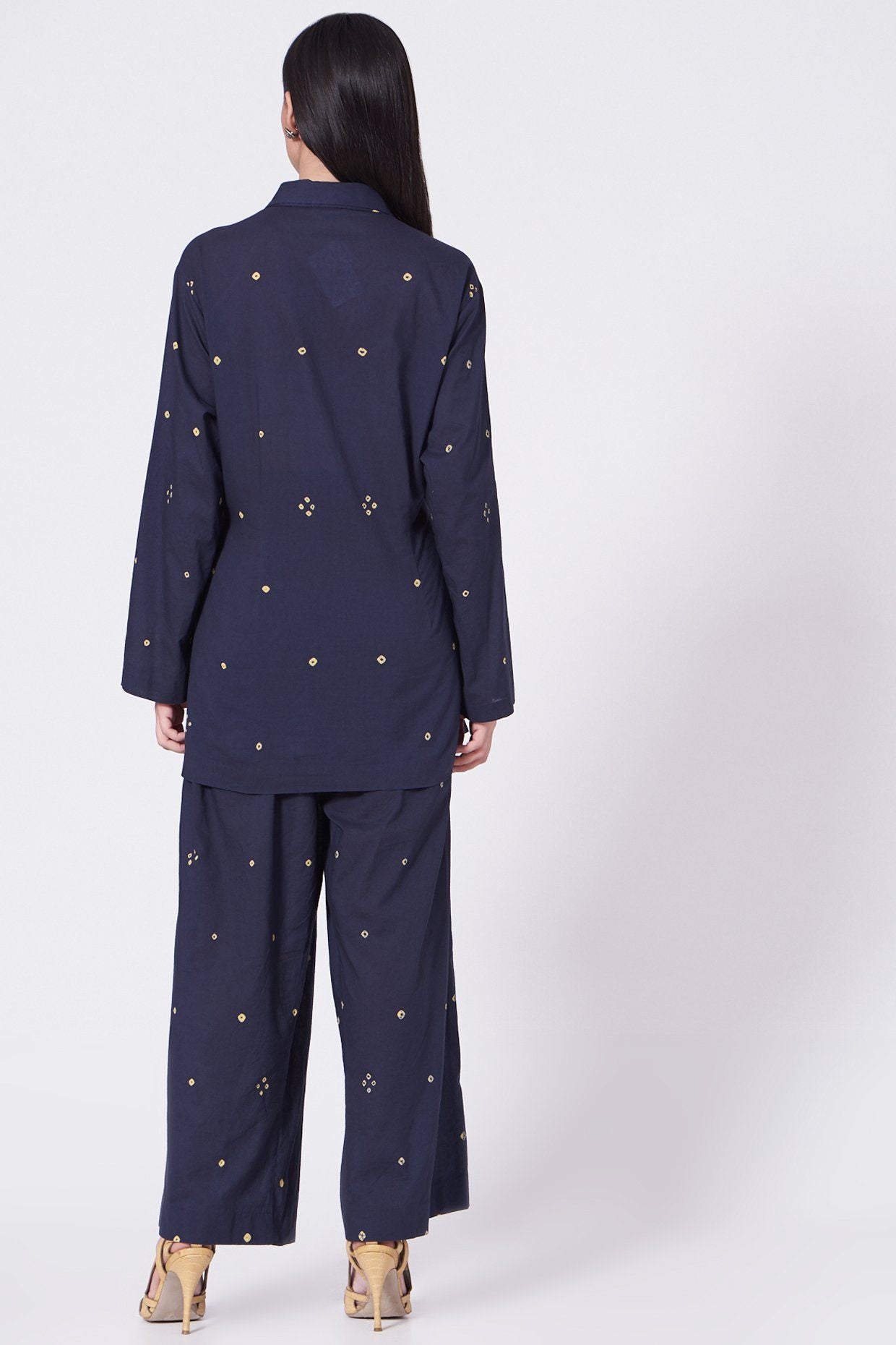 BLUE BANDHANI CO-ORD Fashion The Pot Plant