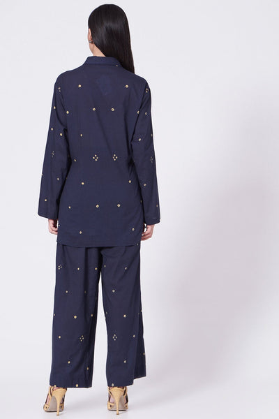 BLUE BANDHANI CO-ORD Fashion The Pot Plant