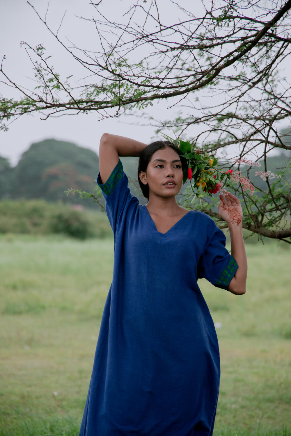 Blue Begumpura-Long Co-ord Set Fashion TREE 