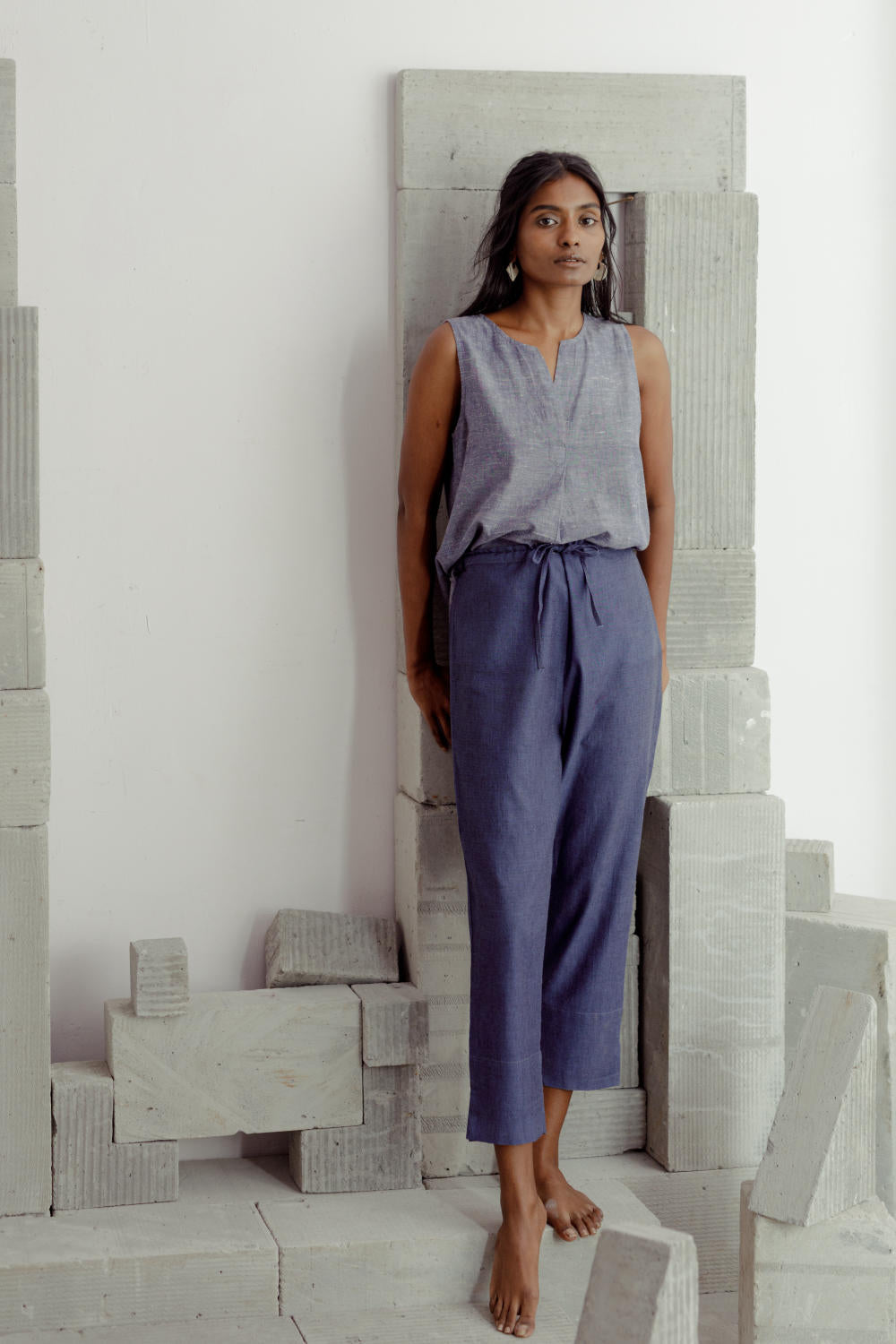 Blue Capri Fashion Translate - Handwoven Ikat 